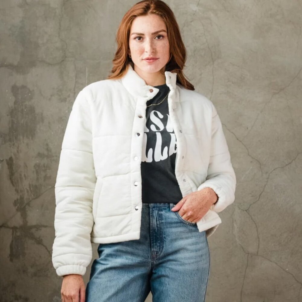 $168 Retail! Like New! Charla Corduroy Puffer Jacket by ABLE Sold Out Online!